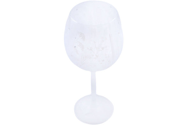 Glass Wine Glass 20 oz White Pattern