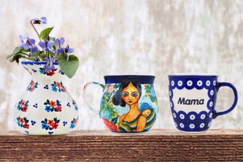 Artisan Polish Pottery for Moms Who Love Flowers