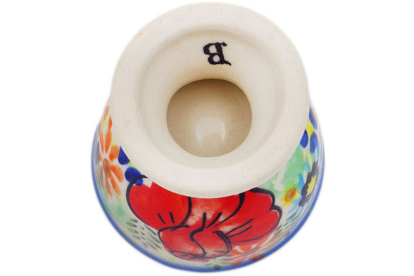 Polish Pottery Egg Holder Bold Poppies UNIKAT