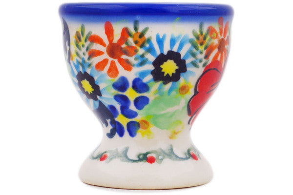 Polish Pottery Egg Holder Bold Poppies UNIKAT - Thumbnail 4