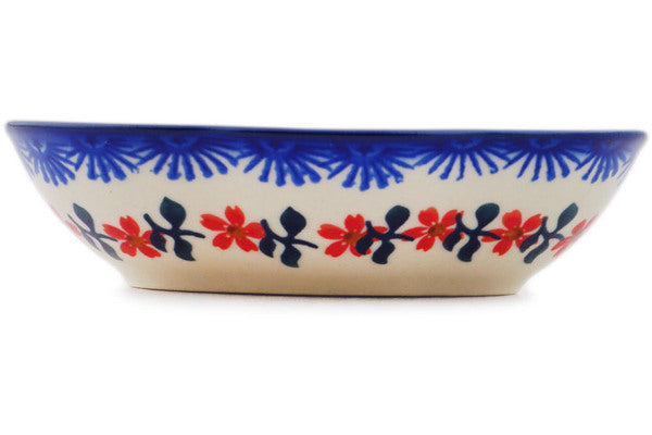 Polish Pottery 5" Soap Dish Red Sunflower - Thumbnail 4