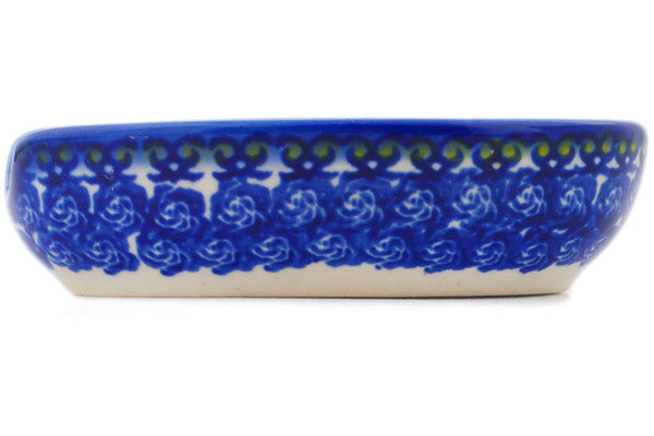 Polish Pottery 5" Spoon Rest Garden Whispers UNIKAT - Thumbnail 3