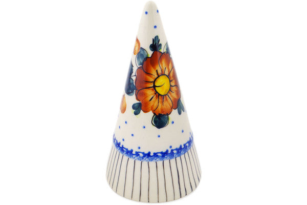 Polish Pottery 3" Gnome Figurine Autumn Pansies UNIKAT - Thumbnail 3