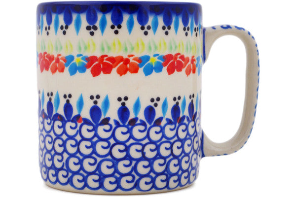 Polish Pottery 10 oz Mug Spring Flower Ring - Thumbnail 5