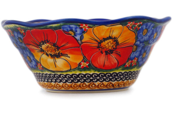 Cer-Raf Polish Pottery Scalloped Bowl