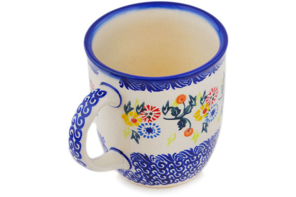 Polish Pottery 12 oz Mug Pastel Spring Wreath - Thumbnail 3