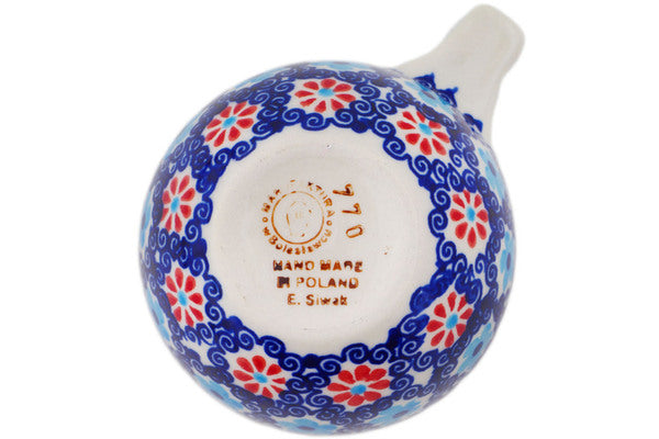 Polish Pottery 1/3 Cup Measuring Cup Floral Sea - Thumbnail 3