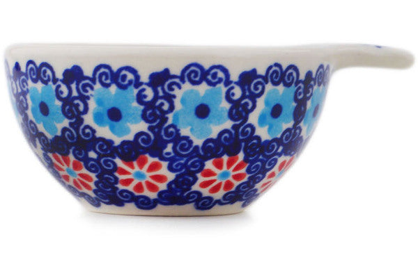 Polish Pottery 1/3 Cup Measuring Cup Floral Sea - Thumbnail 4