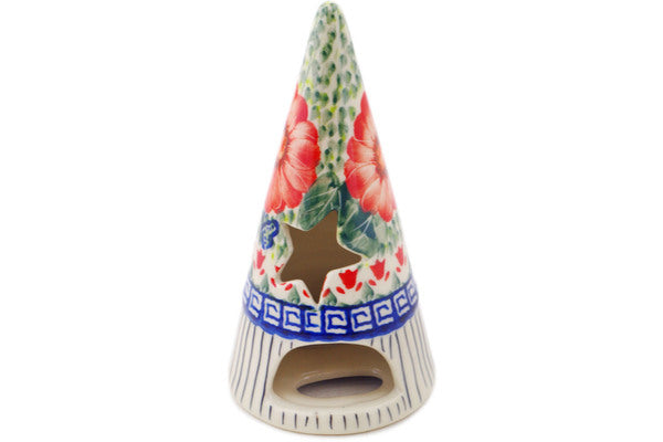 Polish Pottery 7" Candle Holder Happiness UNIKAT - Thumbnail 3