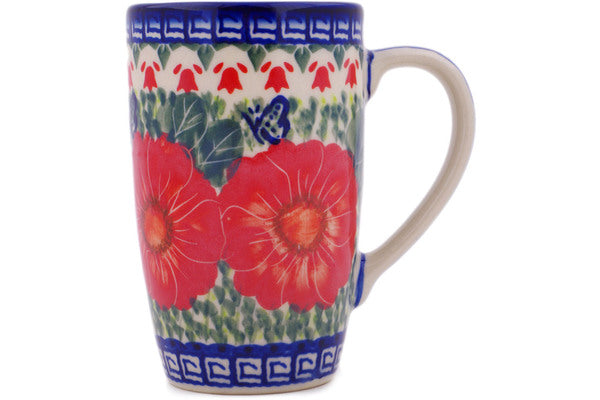 Polish Pottery 14 oz Mug Happiness UNIKAT - Thumbnail 2