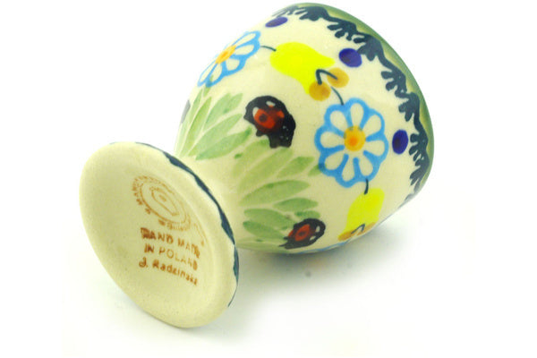 Polish Pottery 2" Egg Holder Flowers And Ladybugs - Thumbnail 4