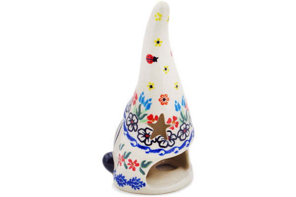 Polish Pottery 7" Candle Holder Fanciful Ladybug - Thumbnail 3
