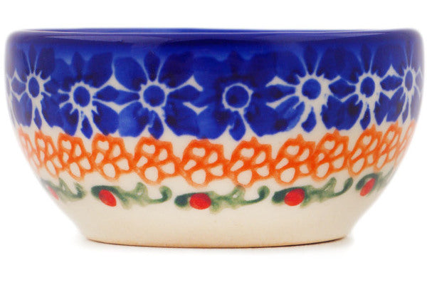 Polish Pottery 4" Bowl Bold Poppies UNIKAT - Thumbnail 2