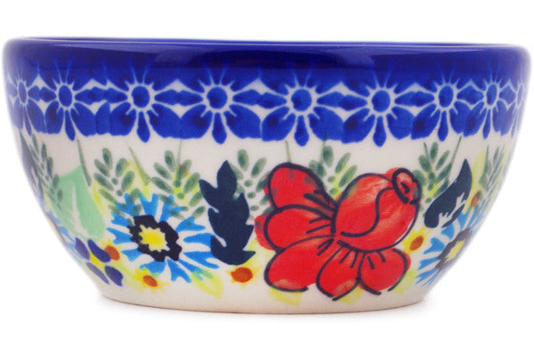 Polish Pottery 4" Bowl Bold Poppies UNIKAT - Thumbnail 5