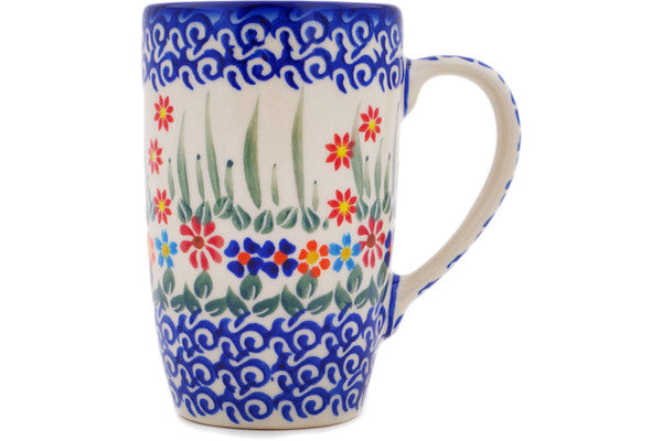 Polish Pottery 14 oz Mug Blissful Daisy