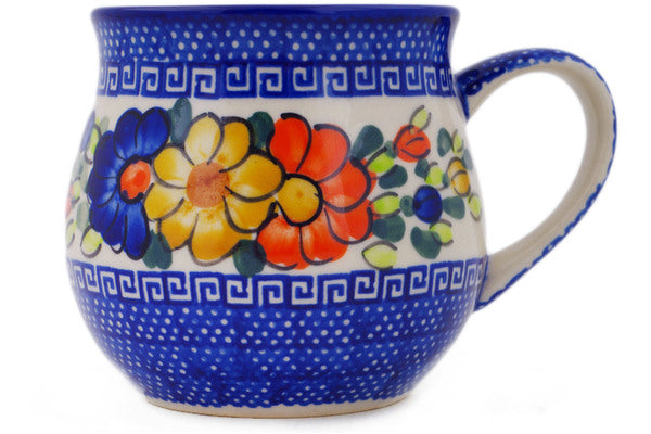 Polish Pottery 12 oz Mug Fall Garden UNIKAT - Thumbnail 5