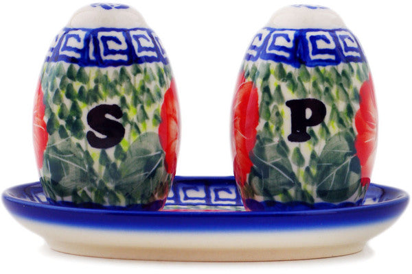Polish Pottery 5" Salt and Pepper Set Happiness UNIKAT - Thumbnail 2