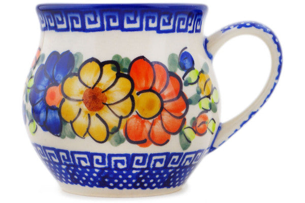 Polish Pottery 8 oz Bubble Mug Fall Garden - Thumbnail 3