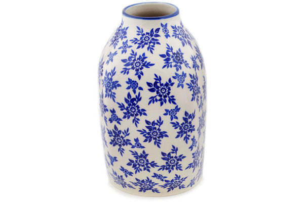 Polish Pottery 12" Vase Cobalt Bursts - Thumbnail 2