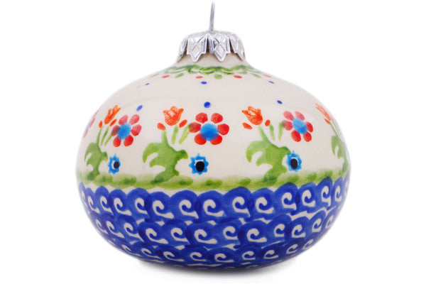 Ceramika Bona Polish Pottery Christmas Ball Ornament - Thumbnail 2