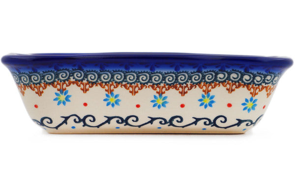 Polish Pottery 8" Rectangular Baker Sunflower Dance - Thumbnail 3