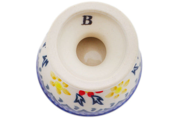 Polish Pottery 2" Egg Holder Spring Flower Ring - Thumbnail 5