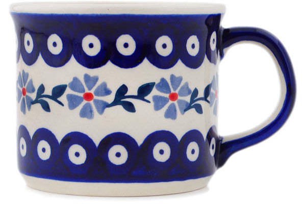 Polish Pottery 11 oz Mug Peacock Forget-Me-Not - Thumbnail 2