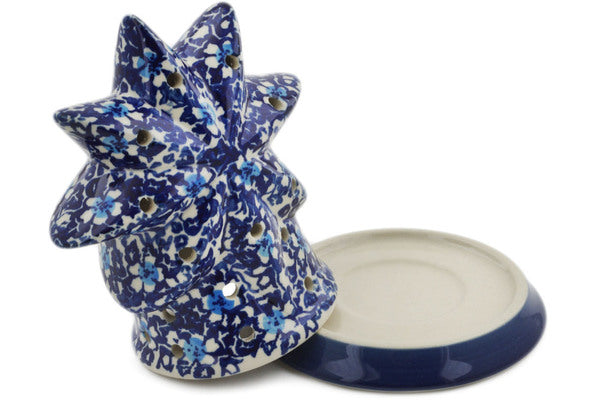 Polish Pottery 5" Candle Holder Flowers On The Lake - Thumbnail 2