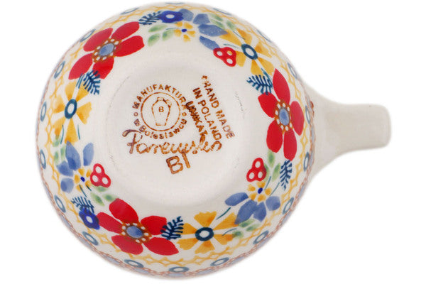 Polish Pottery 1/3 Cup Measuring Cup Summer Bouquet - Thumbnail 4