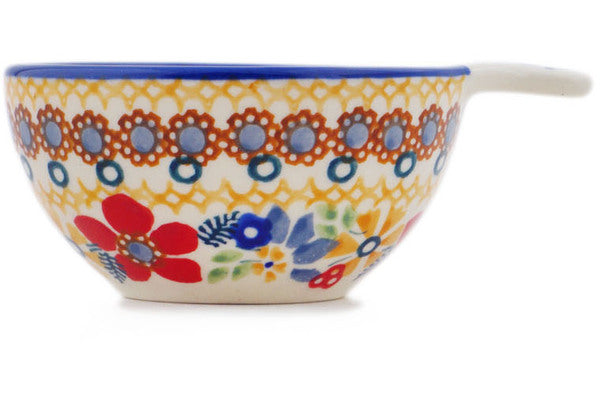 Polish Pottery 1/3 Cup Measuring Cup Summer Bouquet - Thumbnail 3