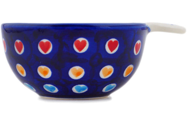 Heart Disco Polish Pottery Measuring Cup - Thumbnail 2