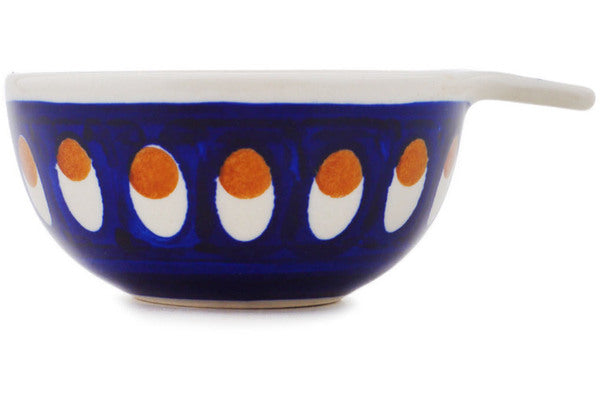 American Peacock Polish Pottery Measuring Cup