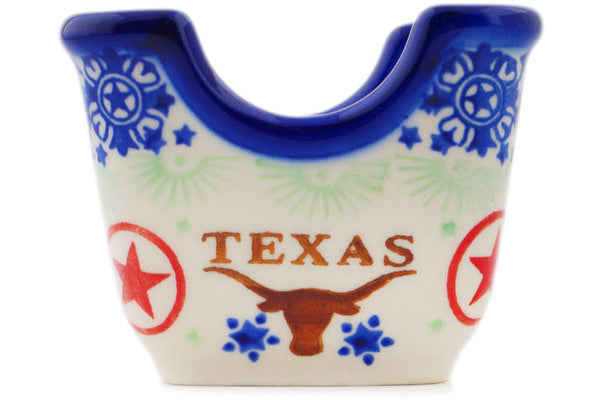 Polish Pottery 3" Sugar Packet Holder Texas State