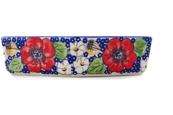 Polish Pottery 8" Bowl Vivid Garden UNIKAT - Thumbnail 3