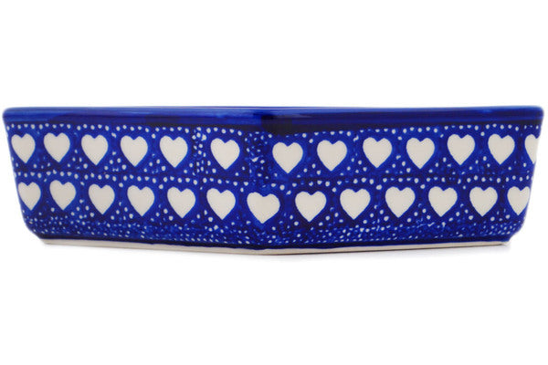 Polish Pottery 8" Bowl Heart's Full Of Love - Thumbnail 3