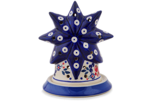Polish Pottery 5" Candle Holder Flowers On The Lake - Thumbnail 4