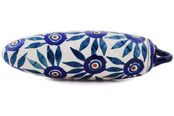 Polish Pottery 6" Christmas Ball Ornament Train UNIKAT - Thumbnail 2