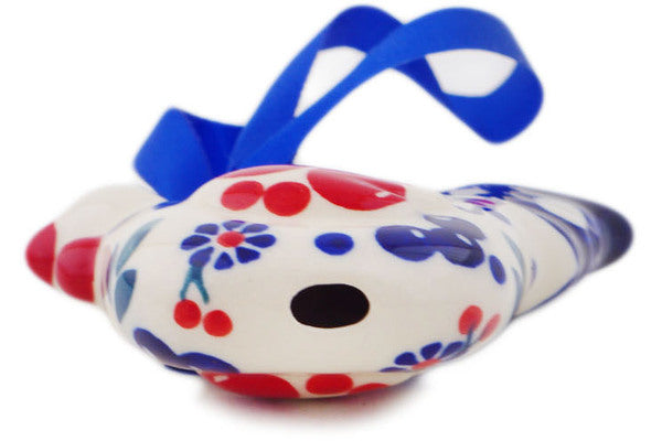 Polish Pottery Chicken Ornament Burst Of Berries - Thumbnail 4