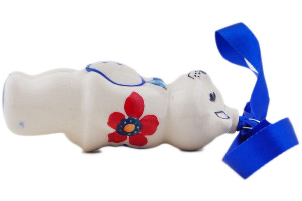 Manufaktura Polish Pottery Teddy Bear Ornament - Thumbnail 4