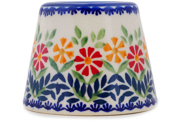 Polish Pottery 5" Egg Holder Wave Of Flowers - Thumbnail 3