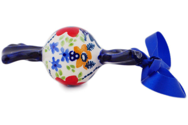 Polish Pottery 3" Candy Ornament Wild Flower Bloom UNIKAT - Thumbnail 4