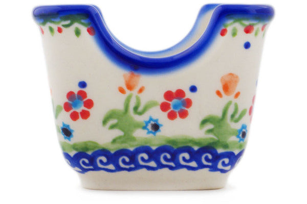 Polish Pottery 3" Sugar Packet Holder Spring Flowers - Thumbnail 3