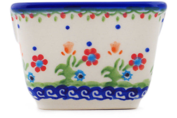 Polish Pottery 3" Sugar Packet Holder Spring Flowers