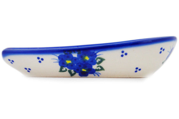 Polish Pottery 5" Spoon Rest Poppy Triad - Thumbnail 3