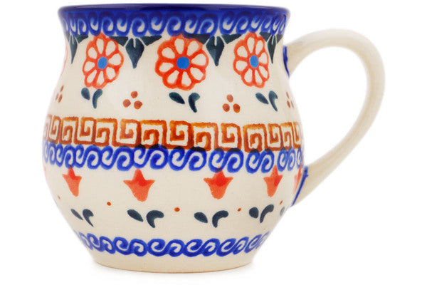 Polish Pottery 8 oz Bubble Mug Amarillo - Thumbnail 2