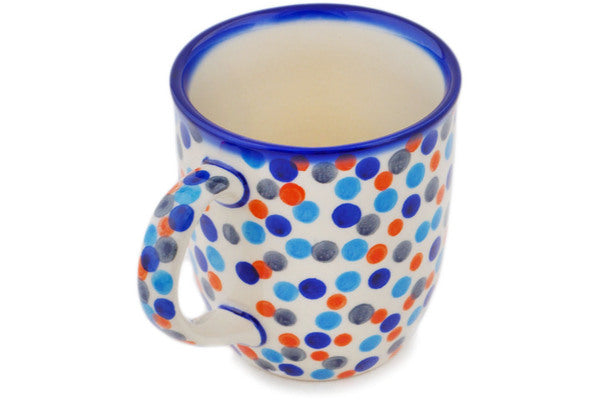 Polish Pottery 12 oz Mug Polka Dot Frenzy - Thumbnail 2