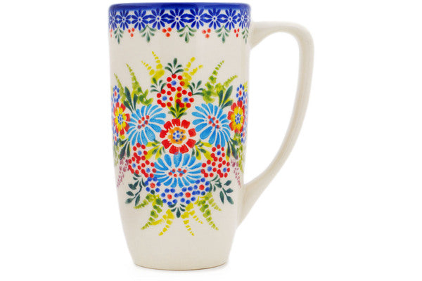 Polish Pottery 15 oz Mug Bouquet In Bloom