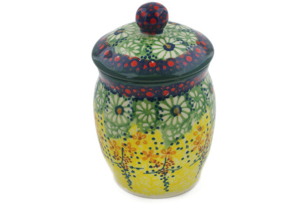 Polish Pottery 4\" Jar with Lid - Thumbnail 3