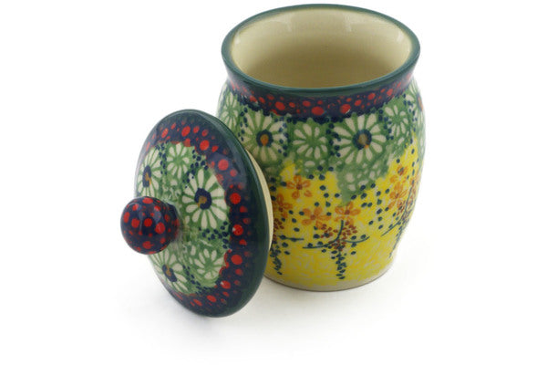 Polish Pottery 4\" Jar with Lid - Thumbnail 2