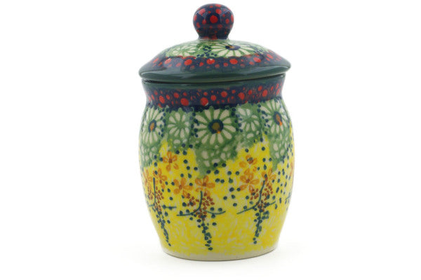 Polish Pottery 4\" Jar with Lid